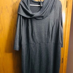 Cowl neck sheath dress